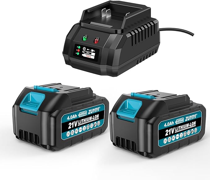 2 Packs 4.0 Ah Replacement Battery and Fast