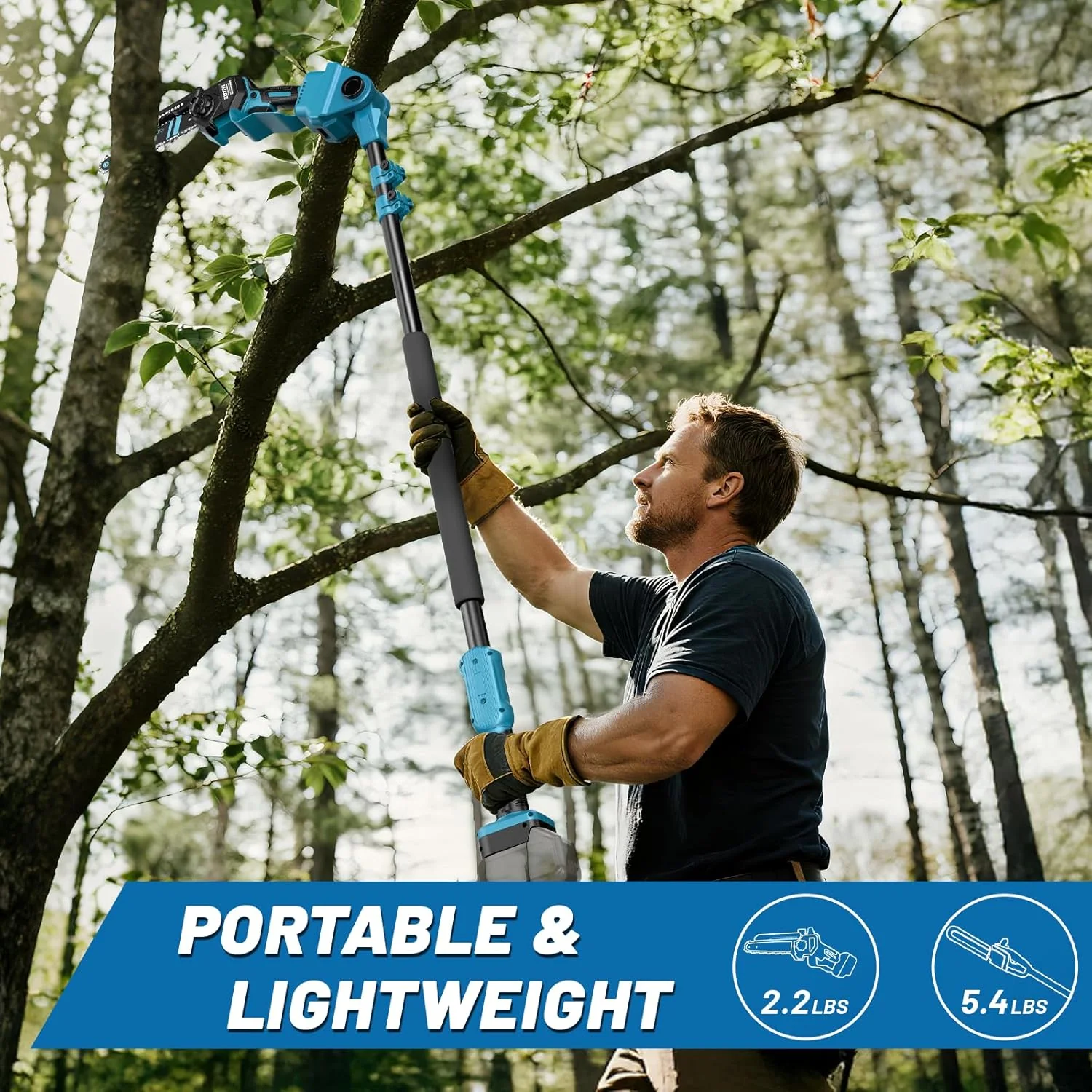 ZUYIYI 3-in-1 Cordless Pole Saw - Image 5