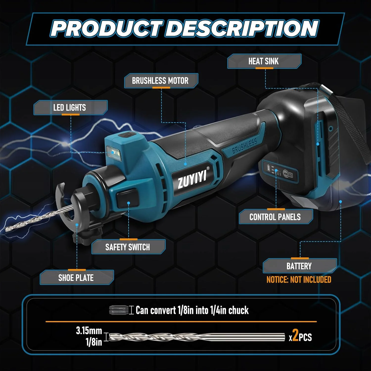ZUYIYI Cordless Drywall Cut-Out Tool - Image 6
