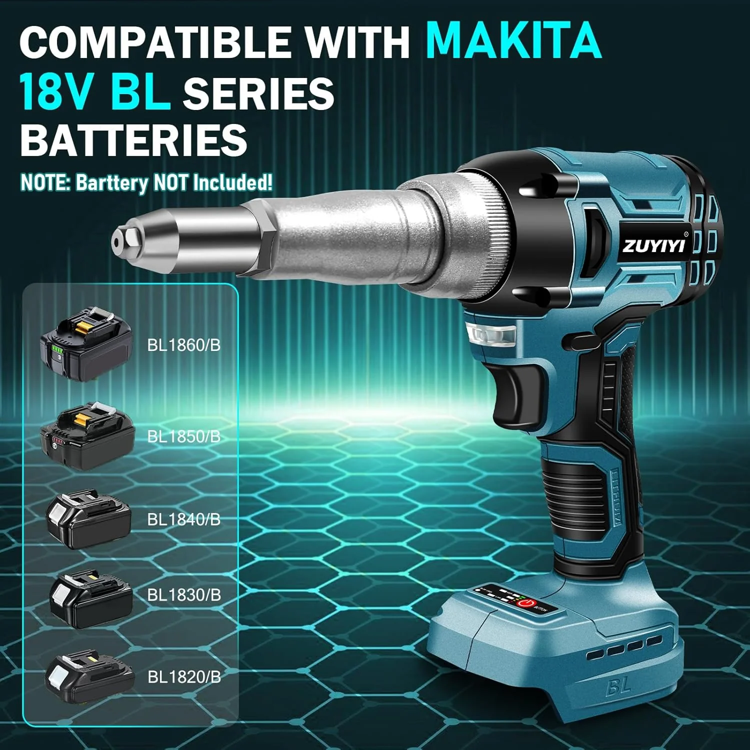 ZUYIYI Cordless Rivet Gun Tool - Image 3