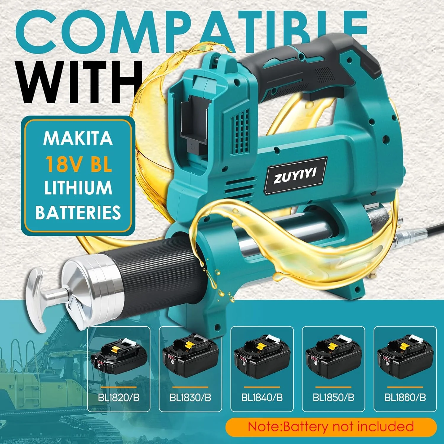 ZUYIYI Cordless Power Grease Gun - Image 4