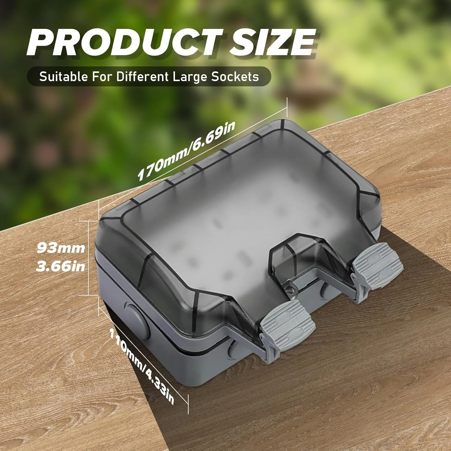 ZUYIYI Outdoor Power Outlet IP66 Waterproof - Image 3