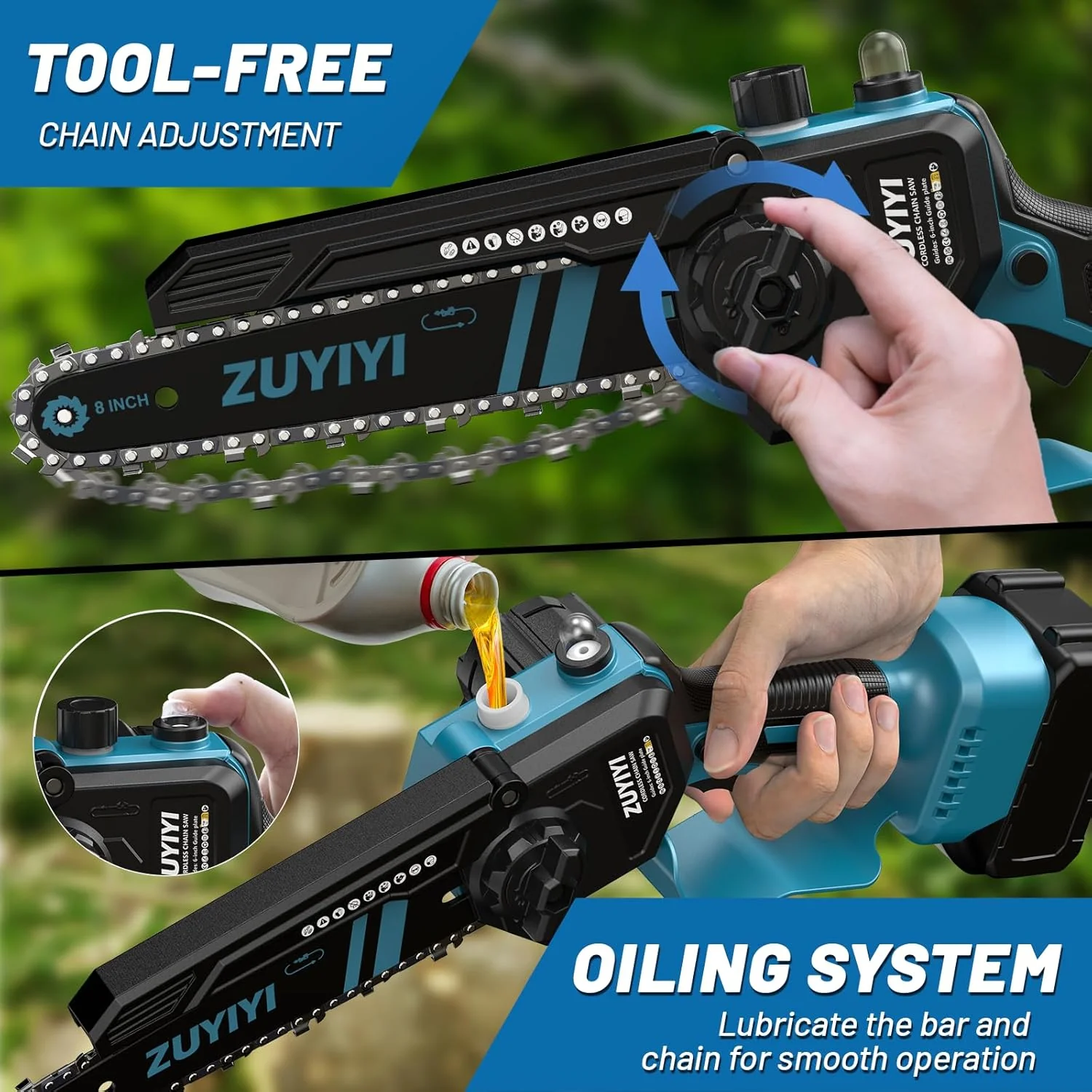 ZUYIYI 3-in-1 Cordless Pole Saw - Image 7