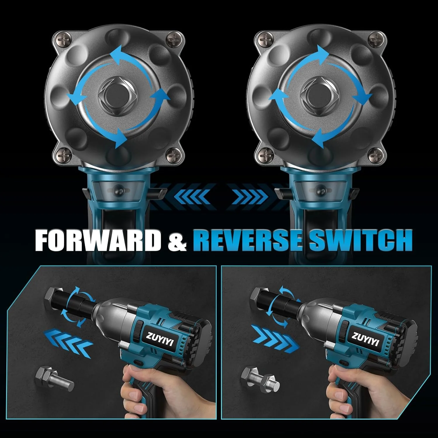 ZUYIYI Cordless Impact Wrench 1/2", 1600N.m - Image 7