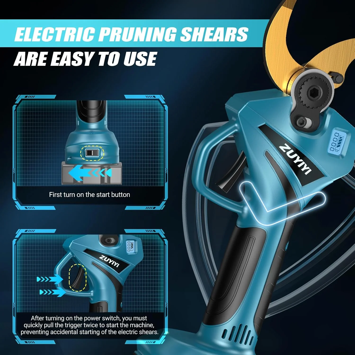 ZUYIYI Cordless Electric Pruning Shears - Image 6