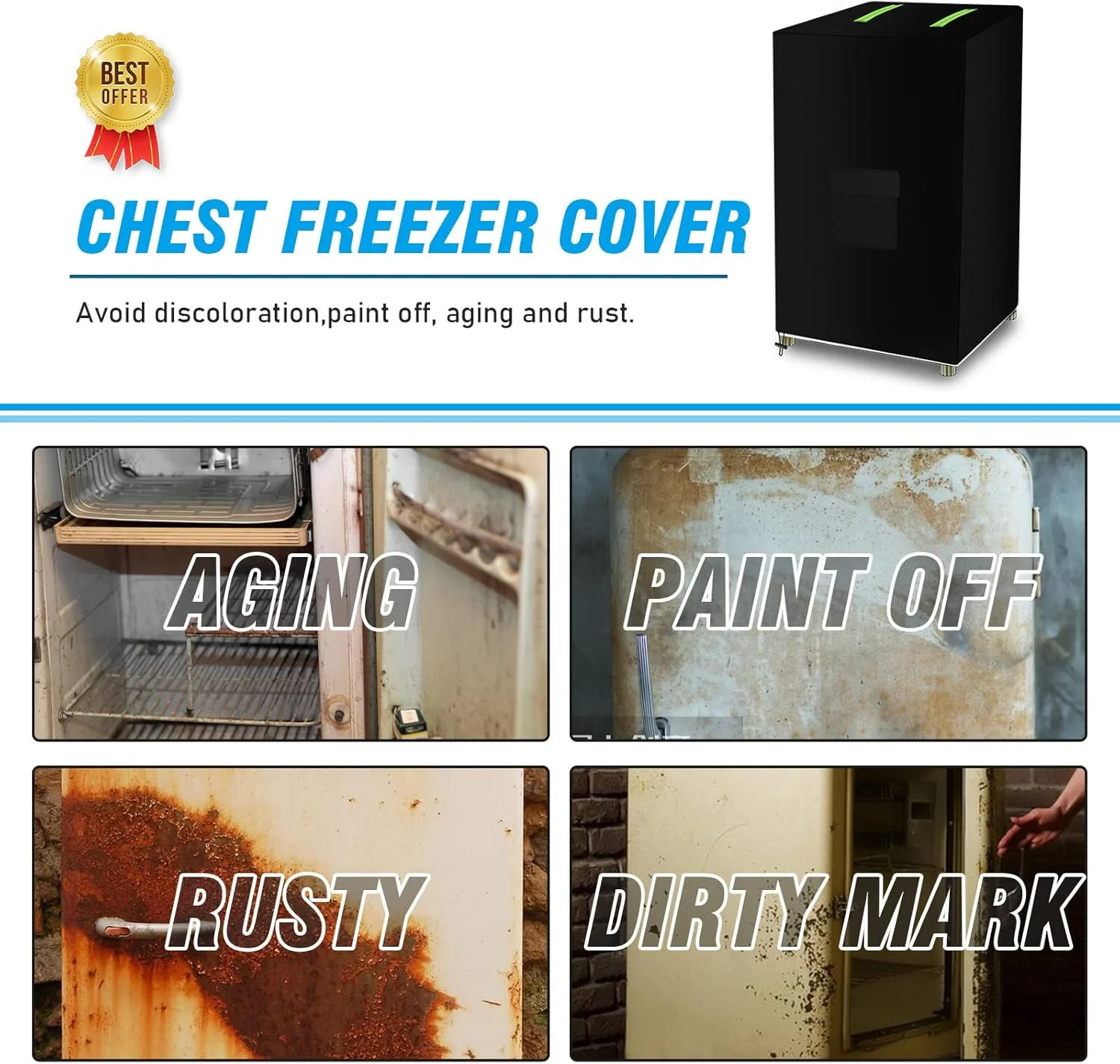 ZUYIYI Mini Chest Freezer Cover, Outdoor - Image 5