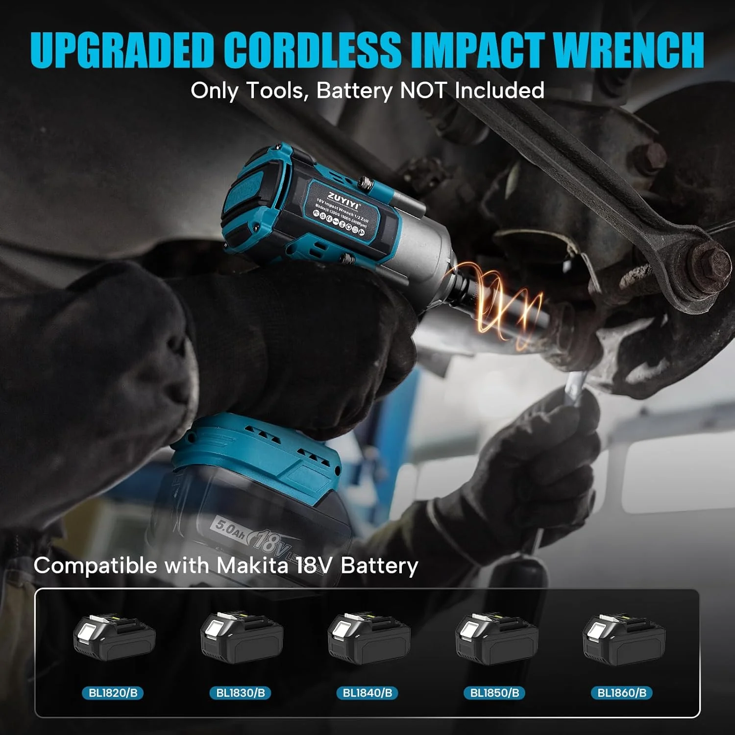 ZUYIYI 1/2" Cordless Impact Wrench - Image 2