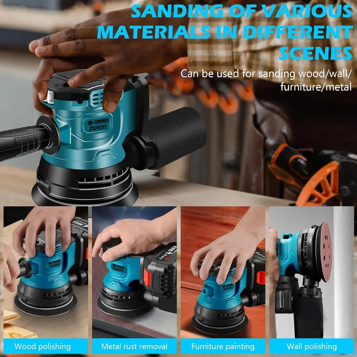ZUYIYI 5 Inch Cordless Random Orbital - Image 7