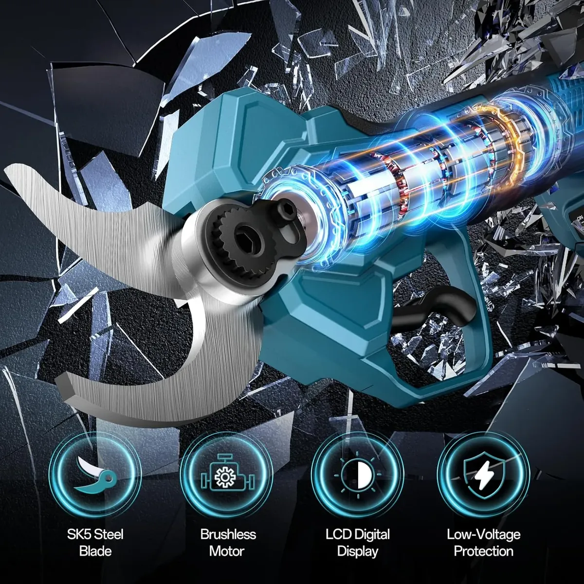 ZUYIYI Cordless Electric Pruning Shears - Image 2