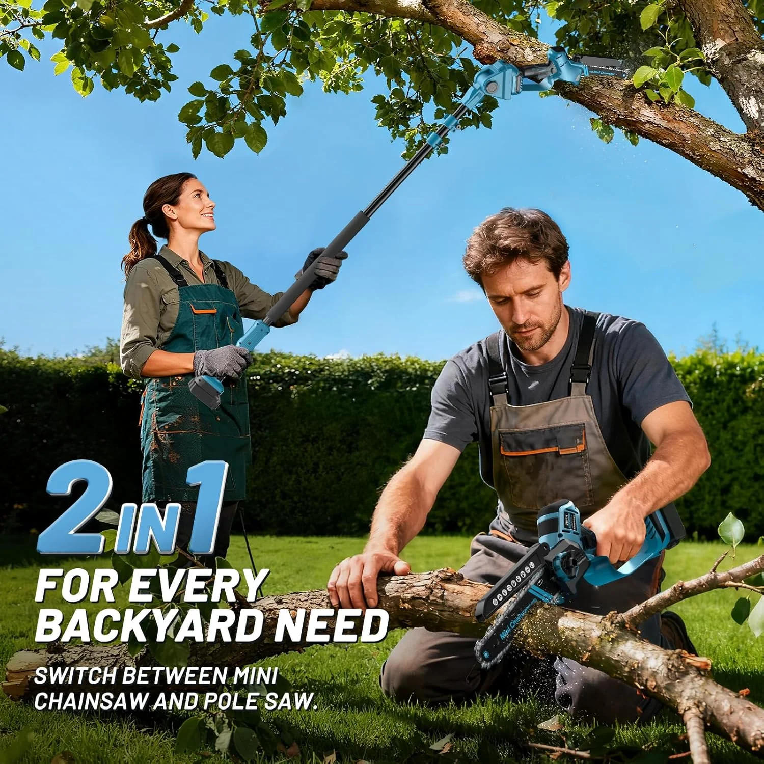 ZUYIYI 2-in-1 Cordless 8 Inch Pole - Image 2