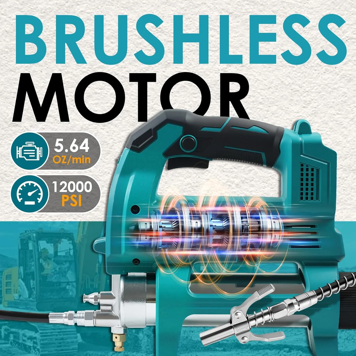 ZUYIYI Cordless Power Grease Gun - Image 3