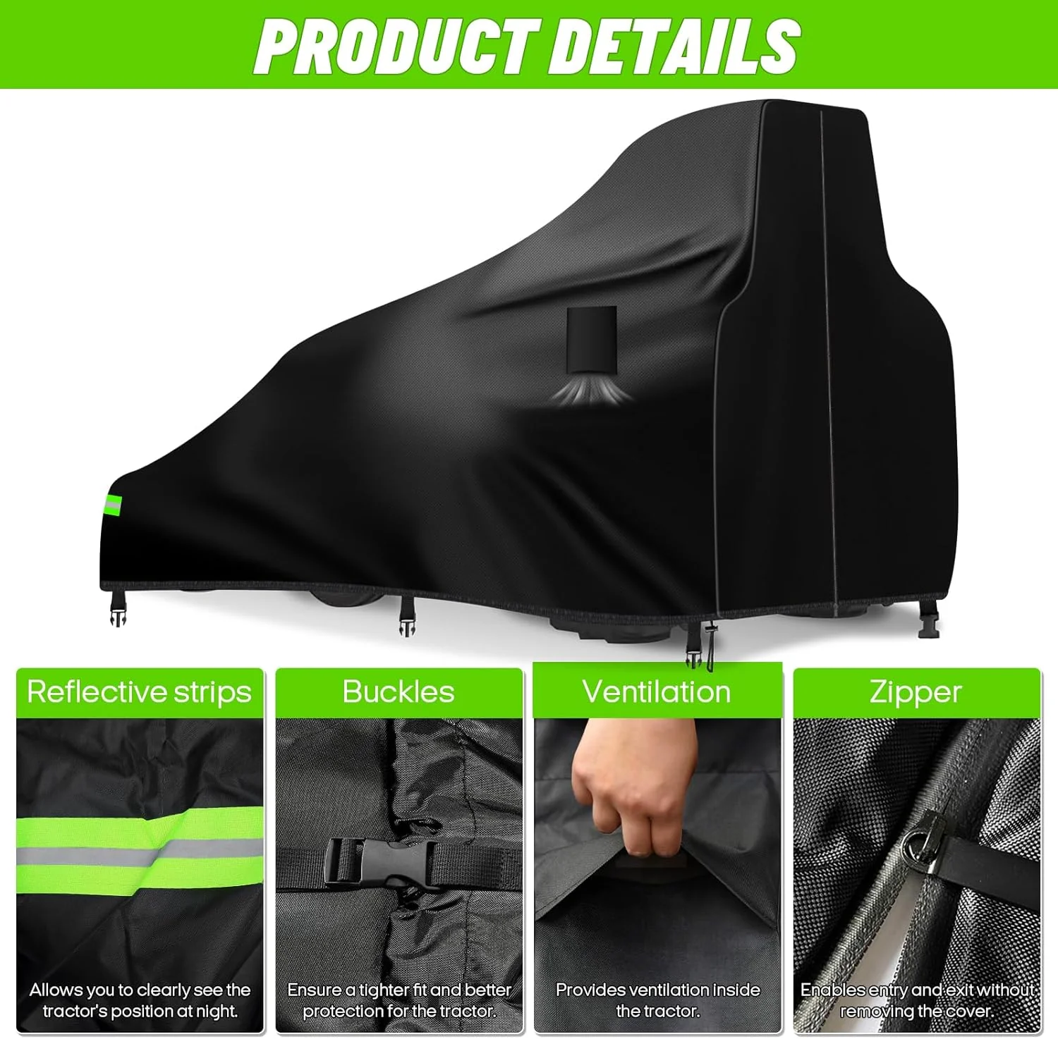 ZUYIYI Full Tractor Cover Waterproof Heavy - Image 4