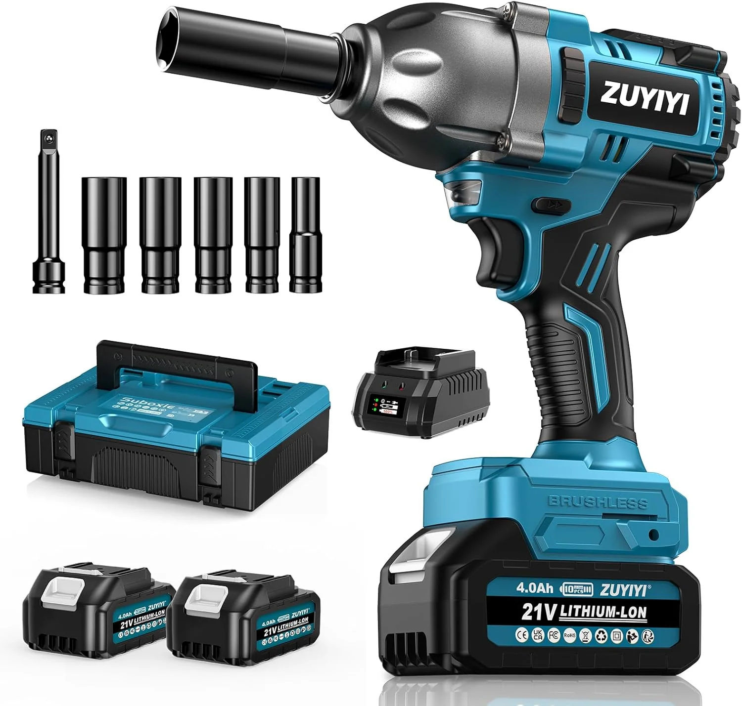 ZUYIYI Cordless Impact Wrench 1/2