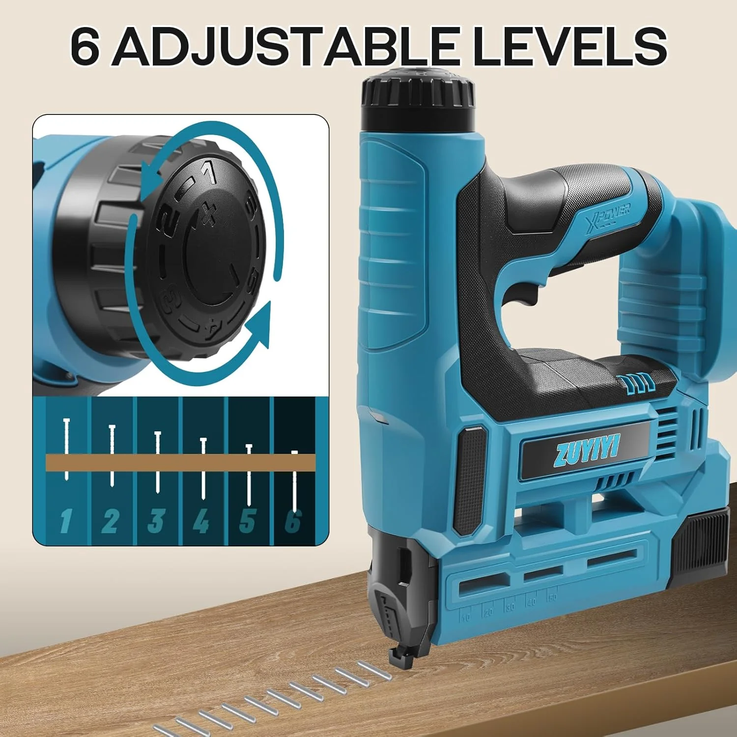 ZUYIYI 18GA 2-in-1 Cordless Brad Nailer - Image 6