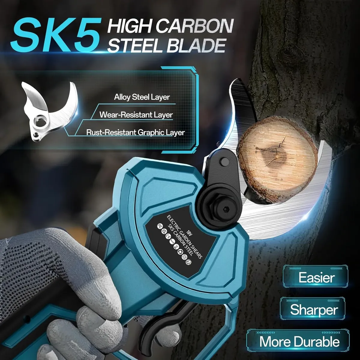 ZUYIYI Cordless Electric Pruning Shears - Image 4