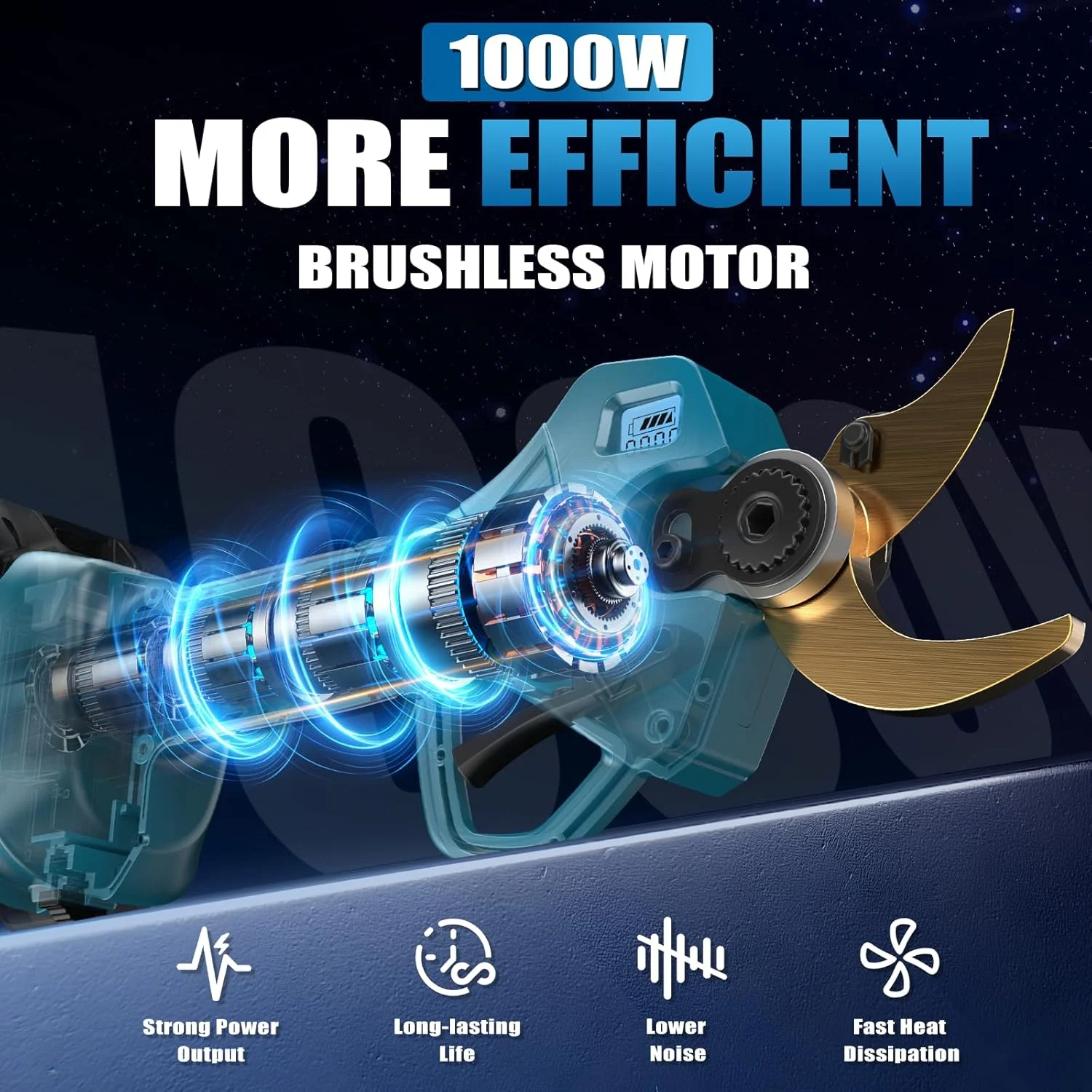 ZUYIYI 2-in-1 Cordless Pole Pruning Shears - Image 4