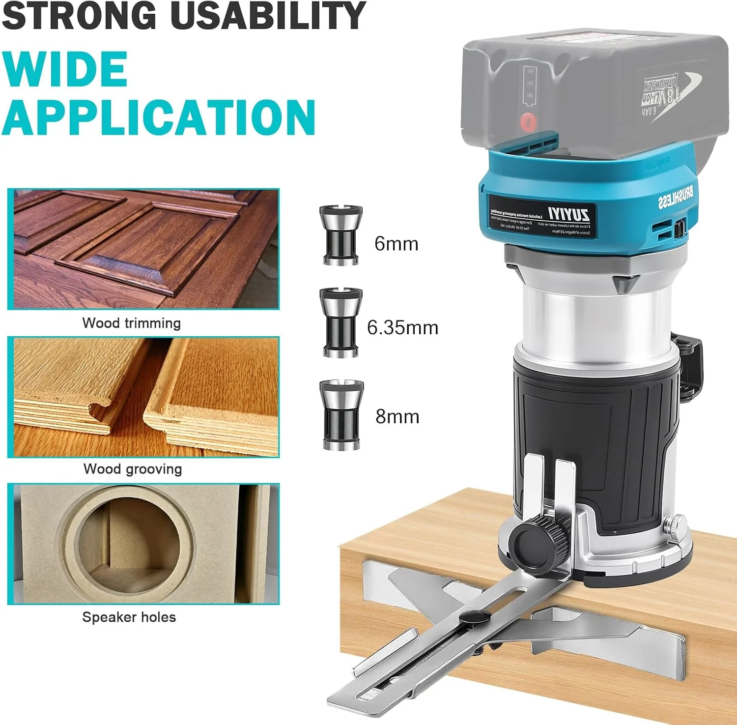 ZUYIYI Cordless Compact Wood Router - Image 3