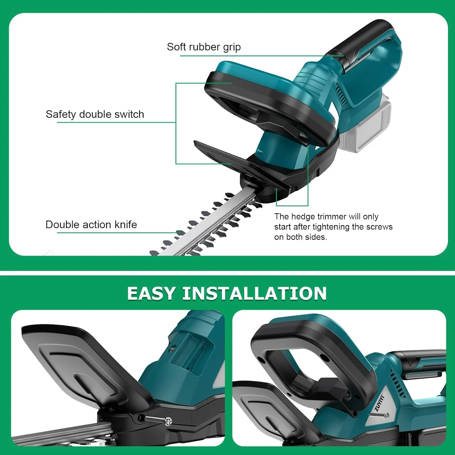 ZUYIYI Cordless Hedge Trimmer - Image 7