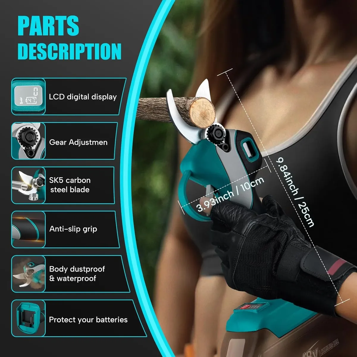 ZUYIYI Cordless Electric Pruning Shears - Image 4