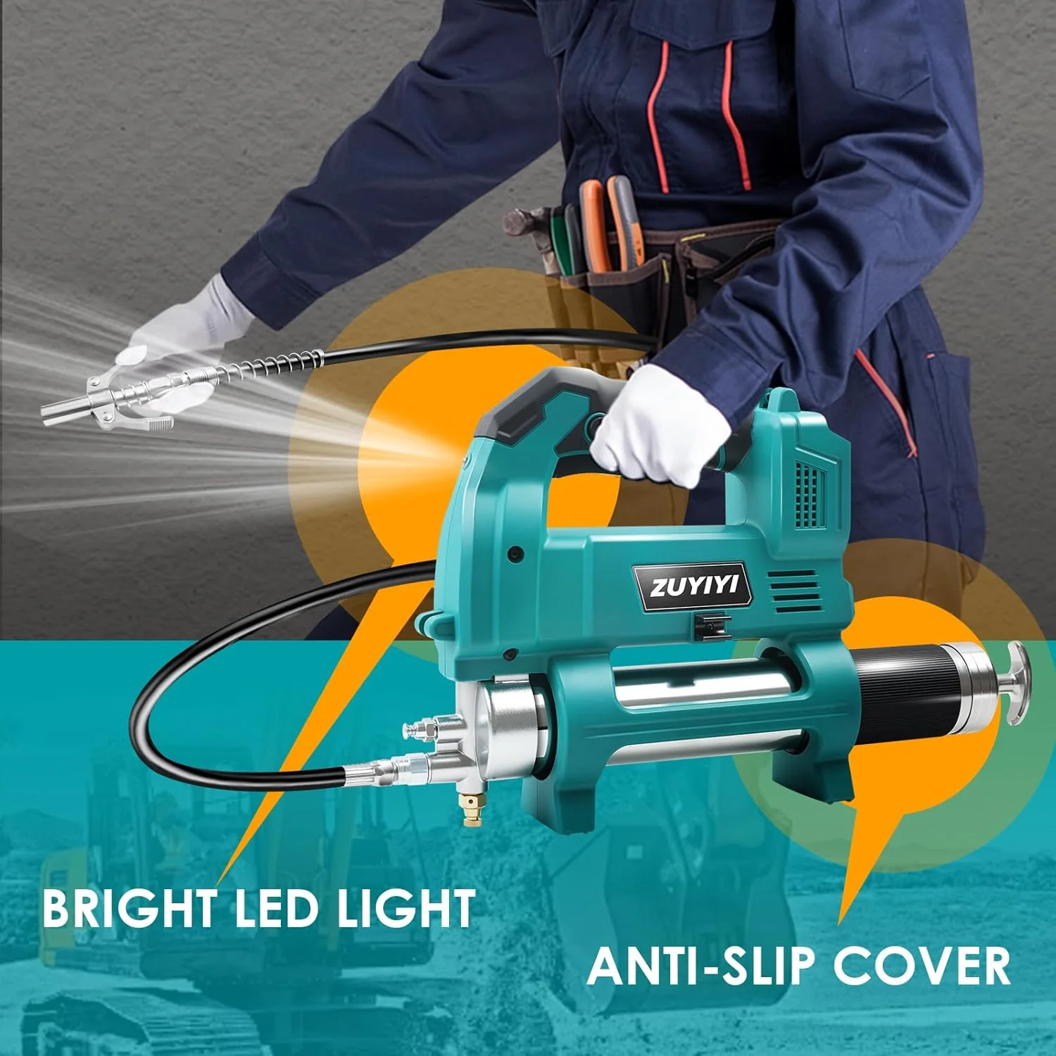 ZUYIYI Cordless Power Grease Gun - Image 7