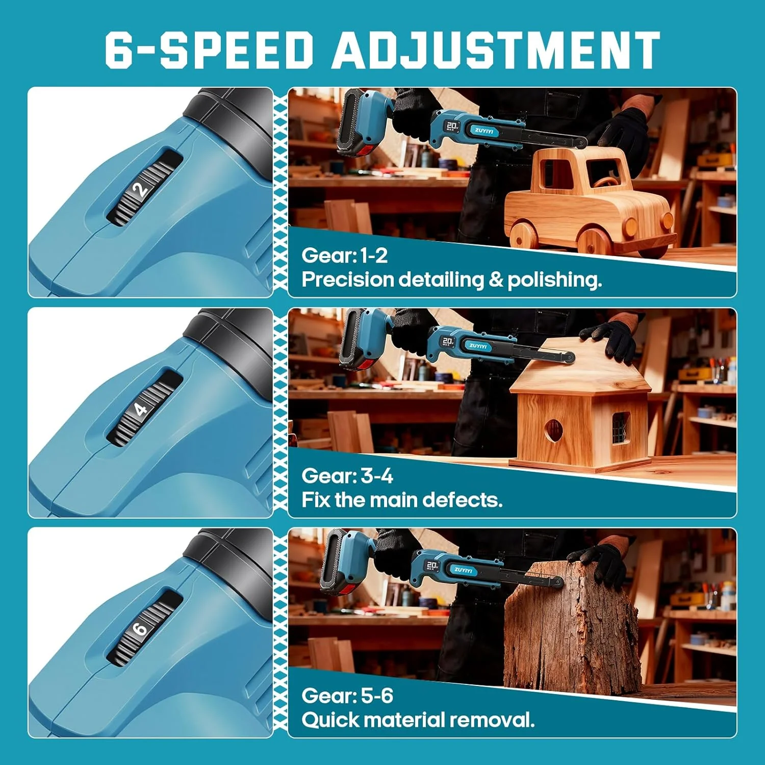 ZUYIYI Cordless Belt Sander - Image 3