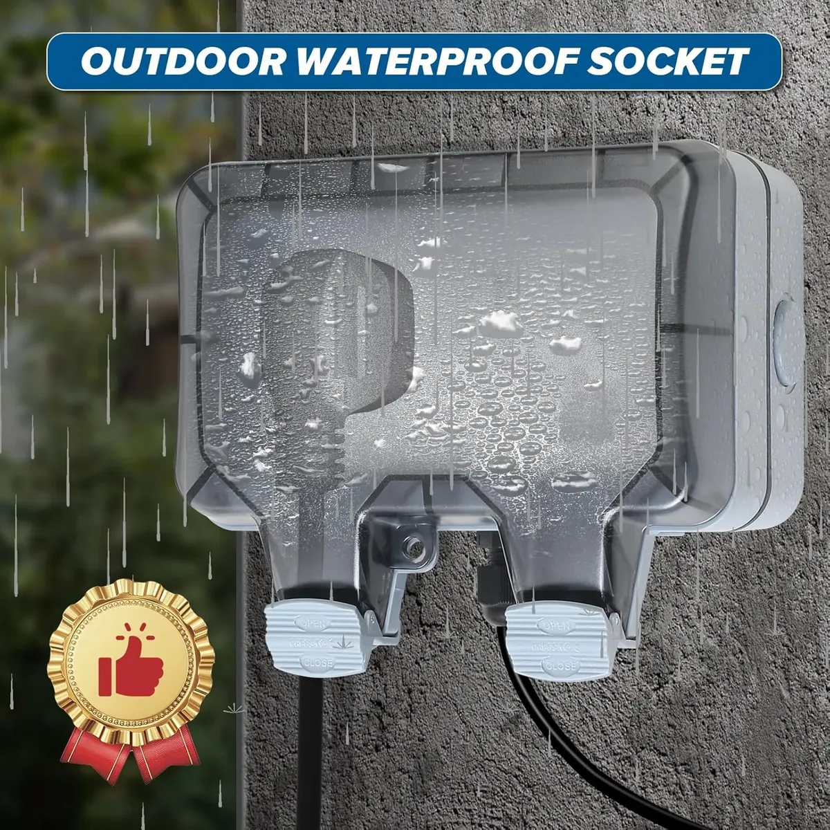 ZUYIYI Outdoor Power Outlet Box with - Image 5