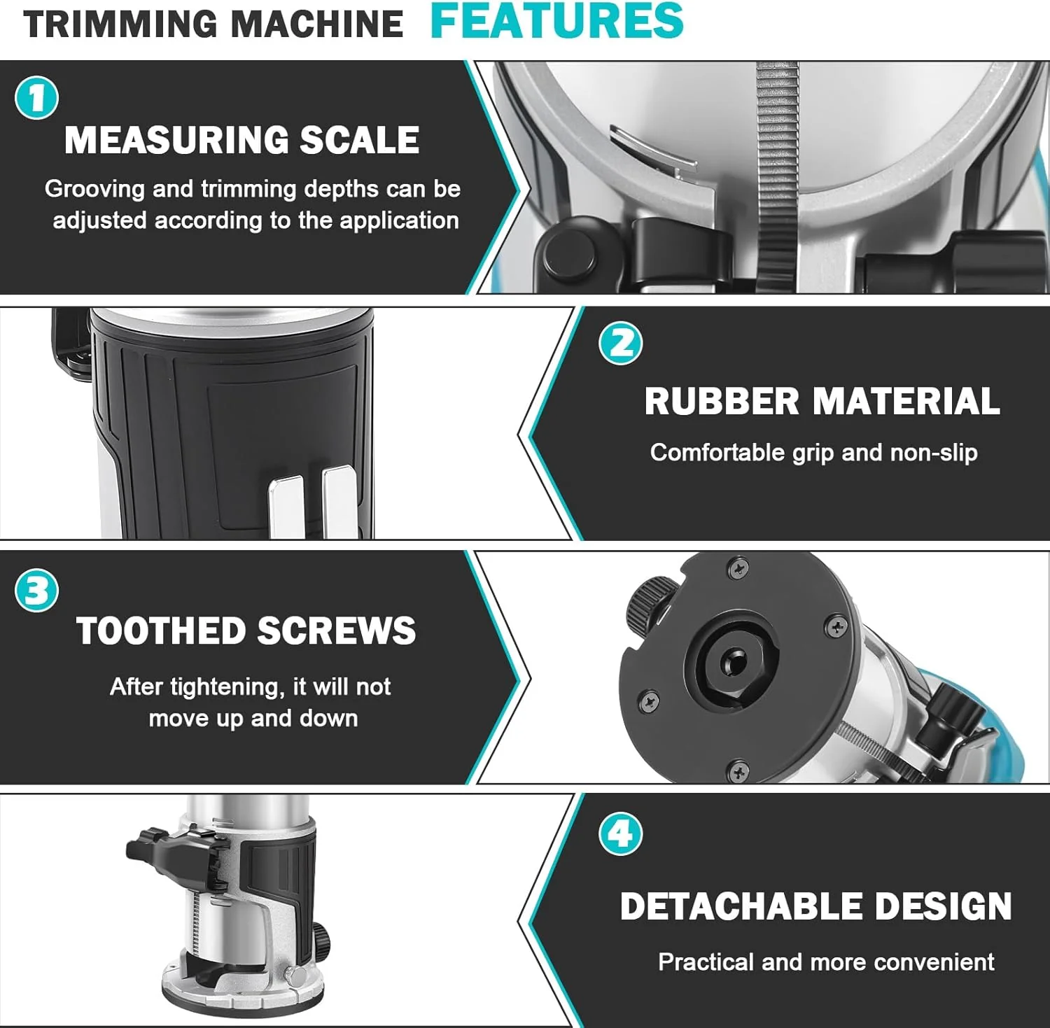 ZUYIYI Cordless Compact Wood Router - Image 4