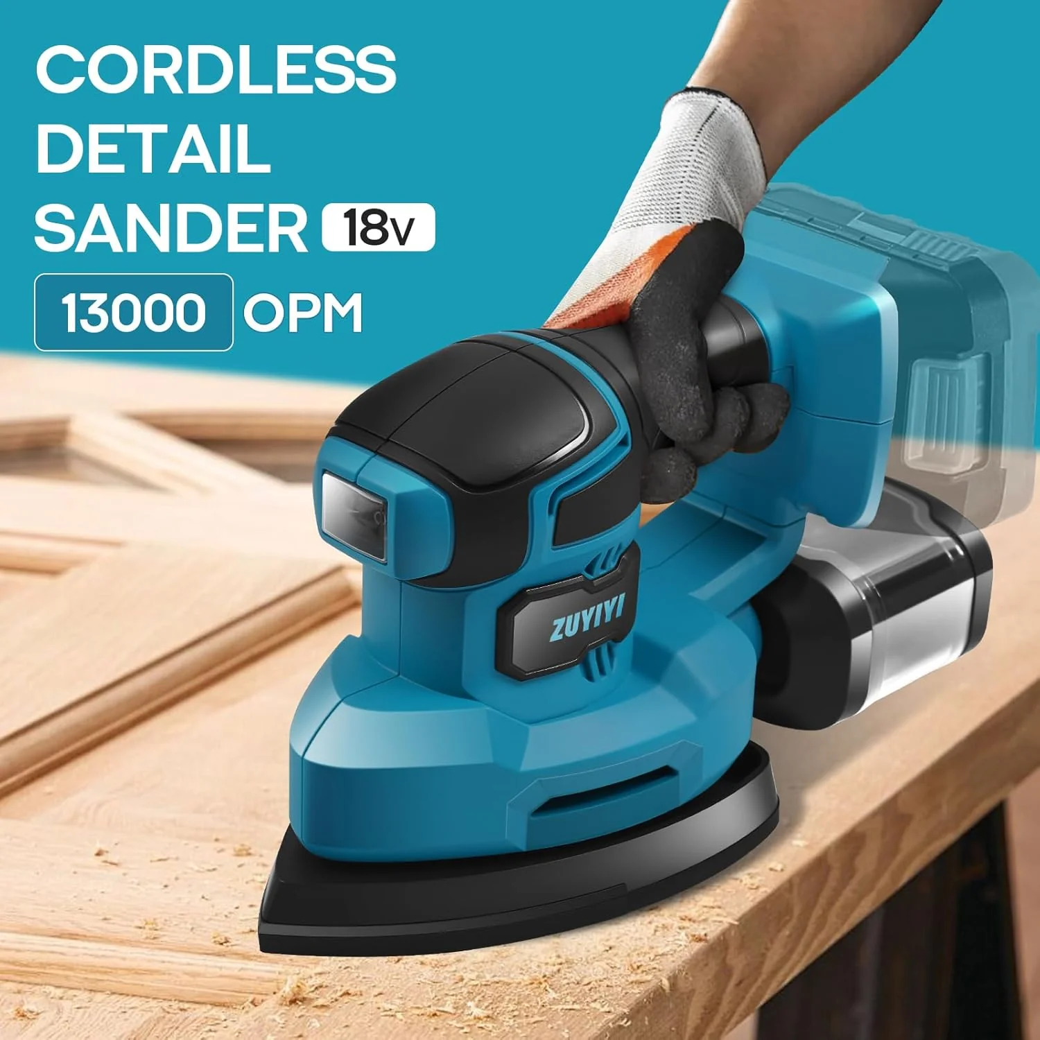 ZUYIYI Cordless Detail Sander for 18V - Image 2
