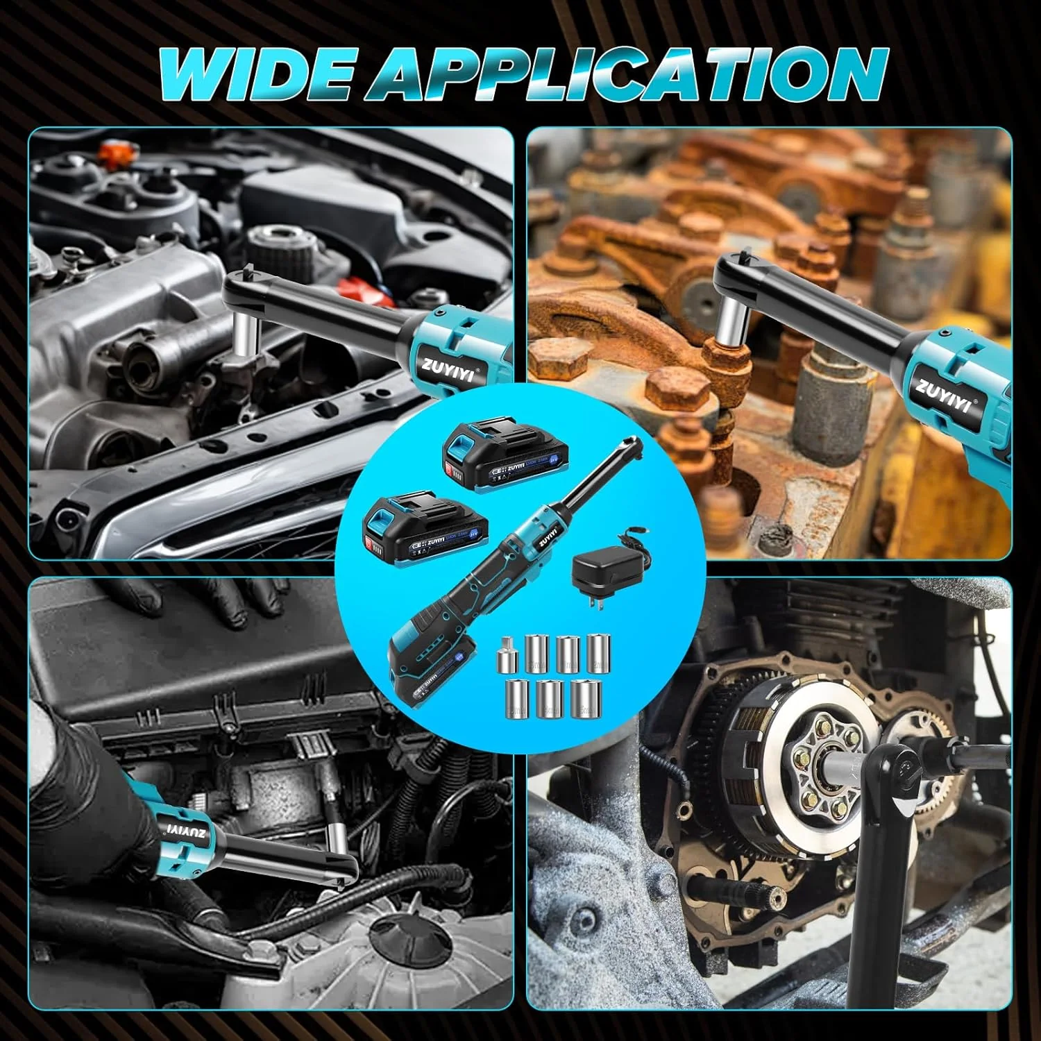 ZUYIYI 3/8" Cordless Electric Ratchet Wrench - Image 8