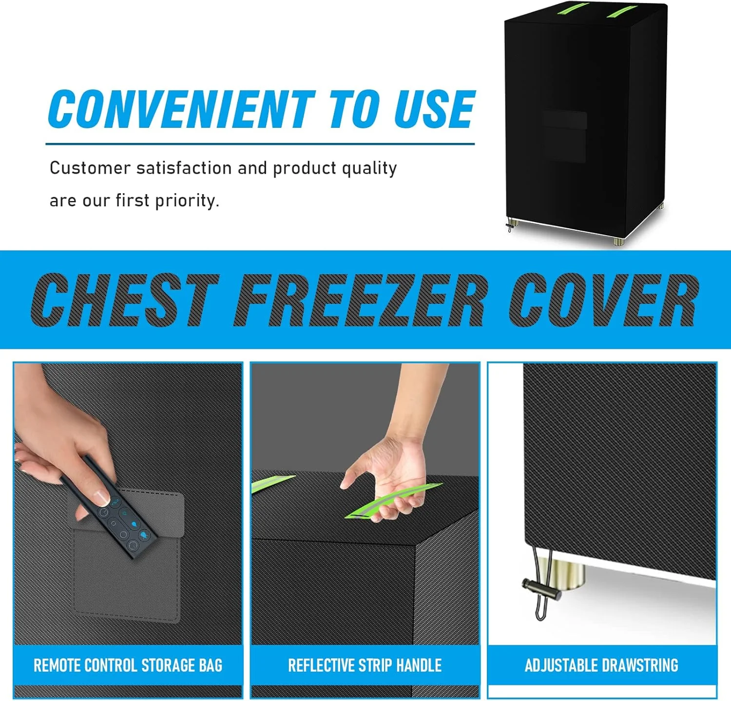 ZUYIYI Mini Chest Freezer Cover, Outdoor - Image 3