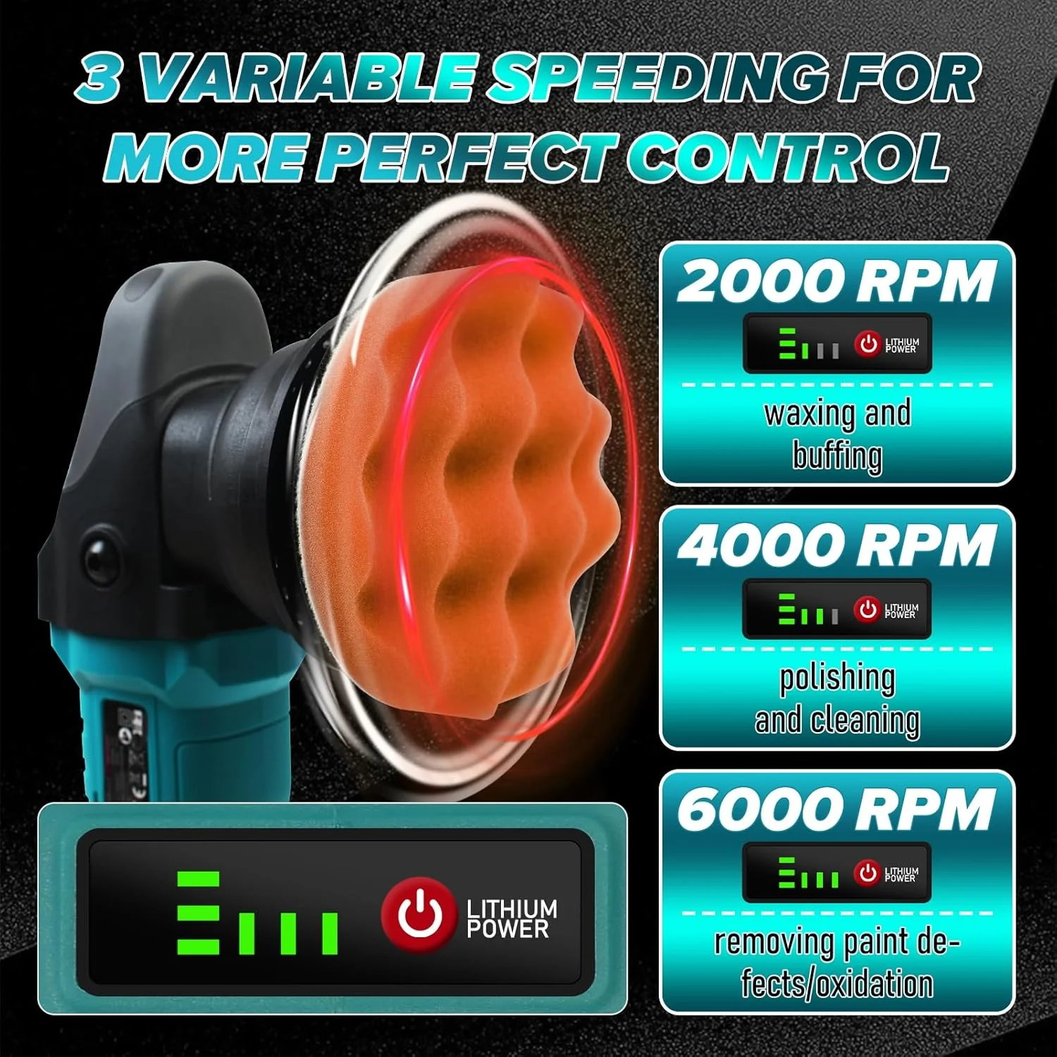 ZUYIYI Cordless Buffer Polisher - Image 5