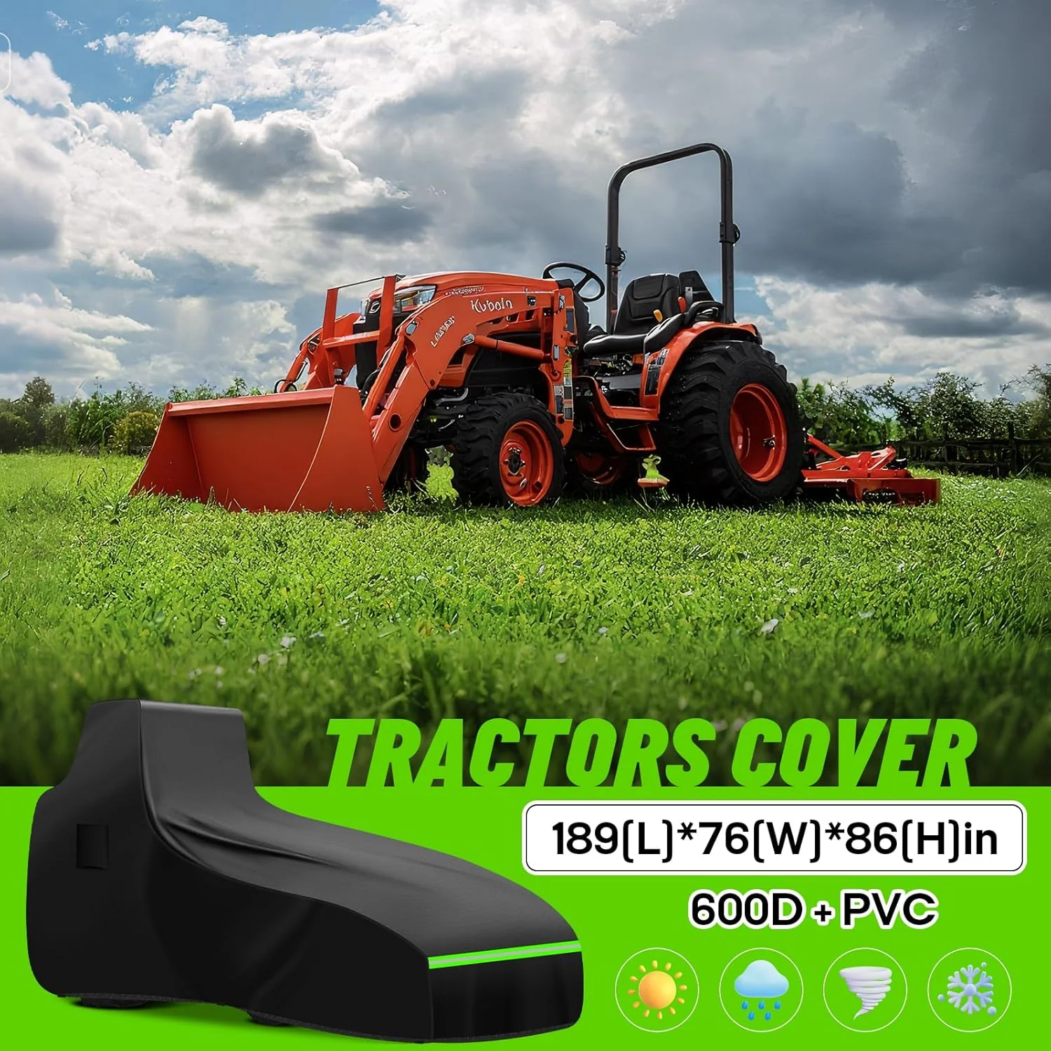 ZUYIYI Full Tractor Cover Waterproof Heavy - Image 7