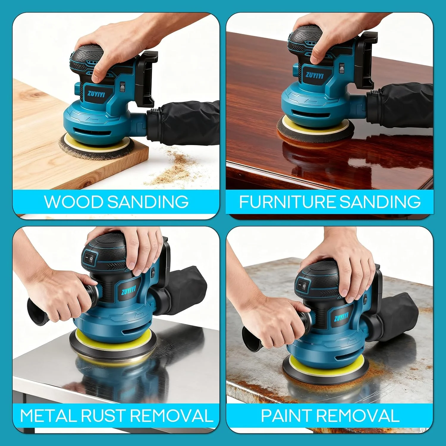 ZUYIYI 5 Inch Cordless Orbital Sander - Image 7