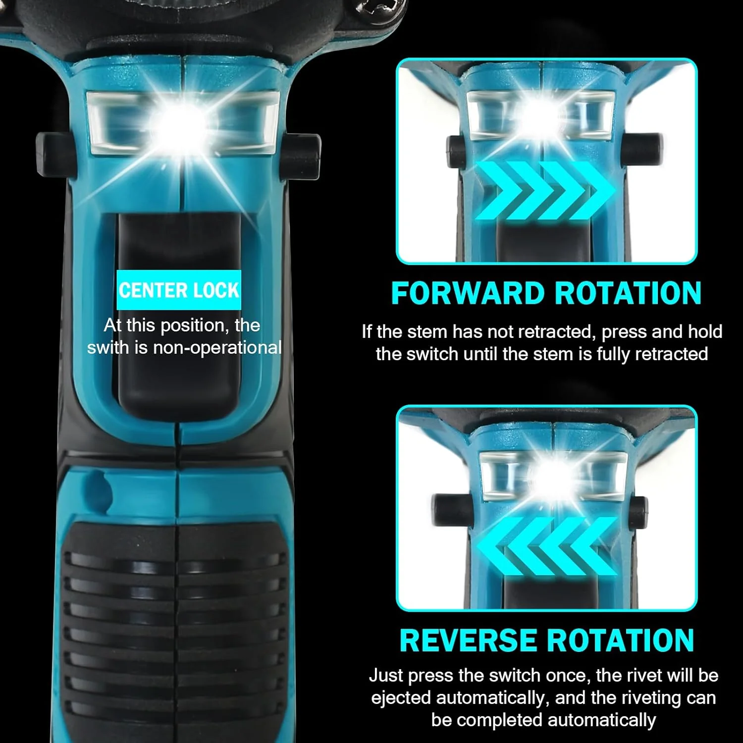 ZUYIYI Cordless Rivet Gun Tool - Image 5