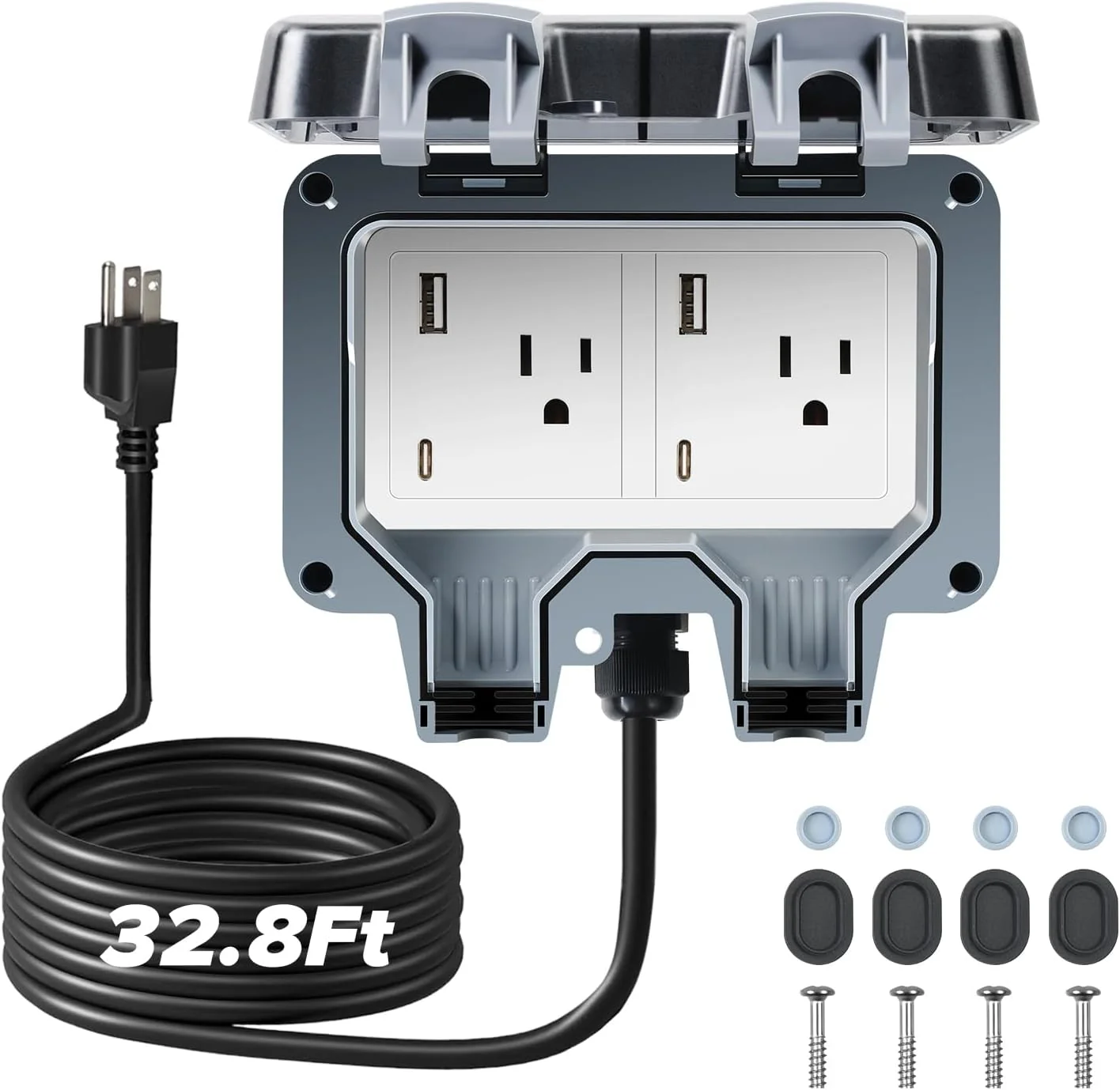 ZUYIYI Outdoor Power Outlet Box with