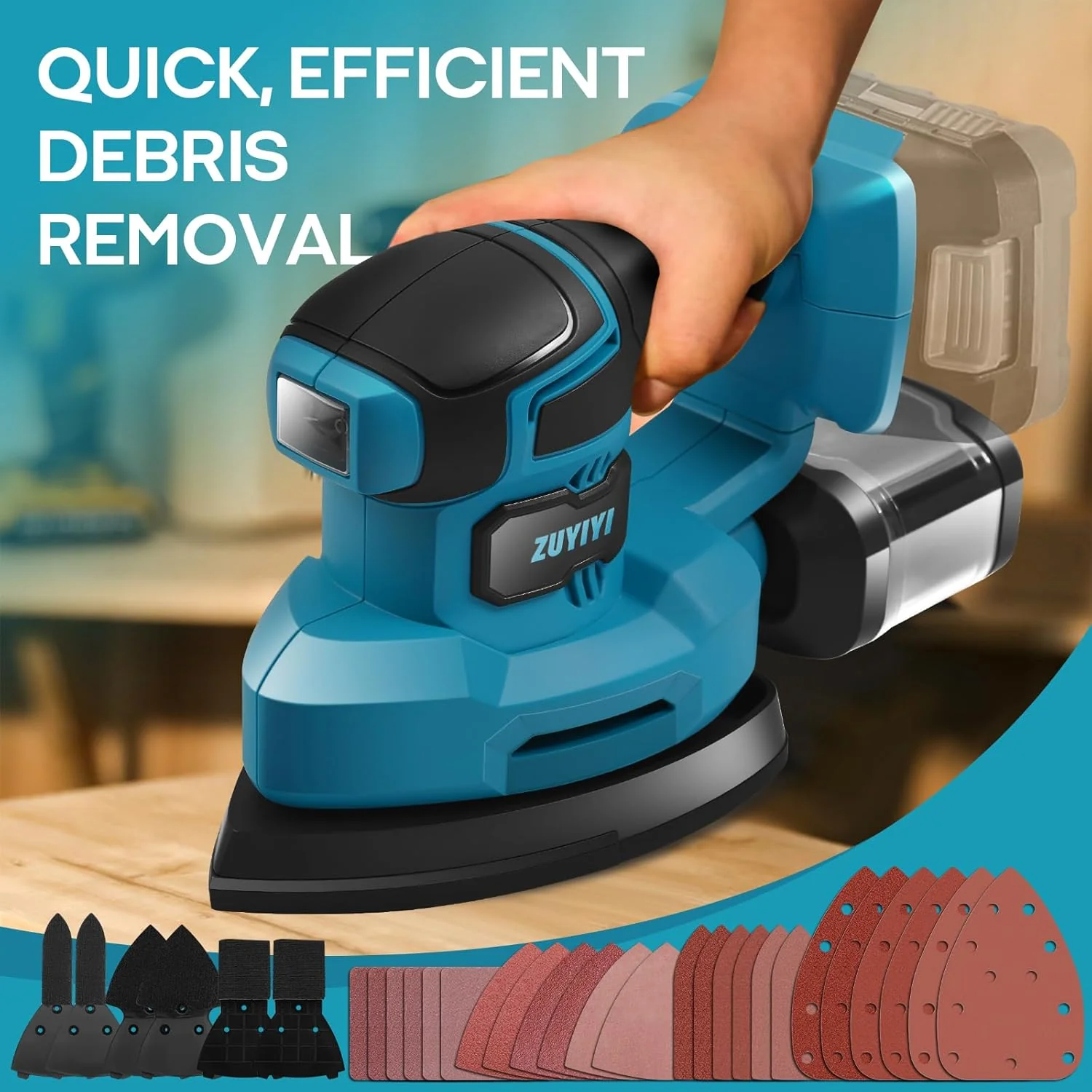 ZUYIYI Cordless Detail Sander for 18V - Image 7