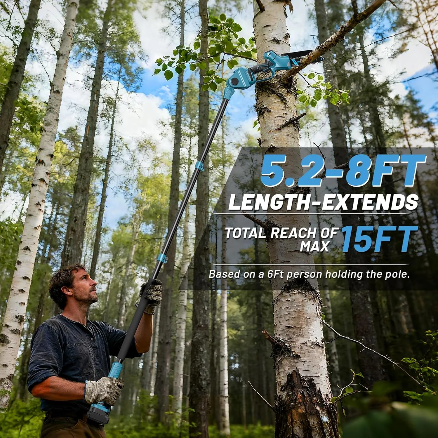 ZUYIYI 2-in-1 Cordless 8 Inch Pole - Image 5