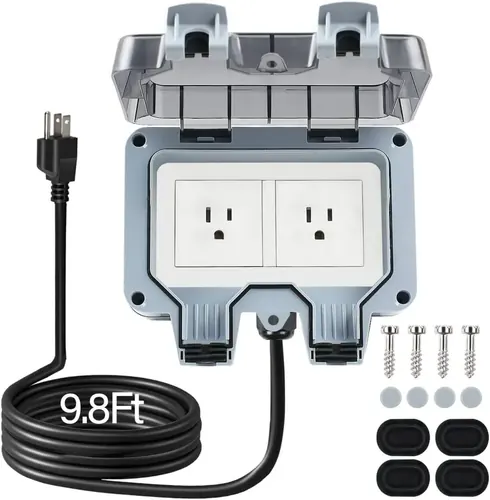 ZUYIYI Outdoor Power Outlet Box with