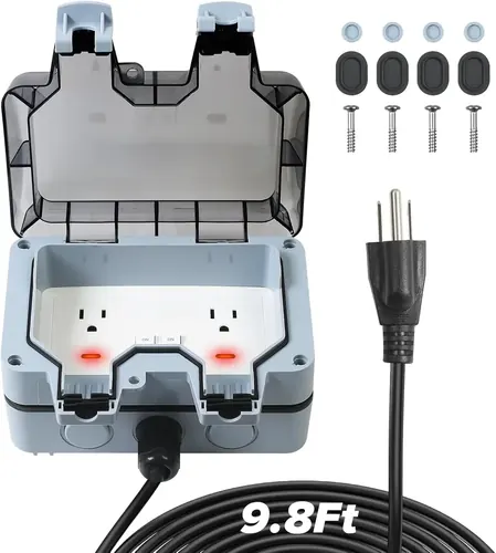 ZUYIYI Outdoor Power Outlet Box with