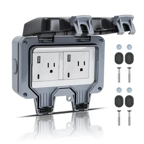 ZUYIYI Outdoor Power Outlet IP66 Waterproof
